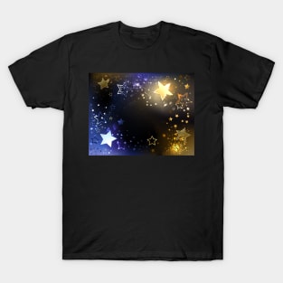 Abstract Space Background with Stars T-Shirt